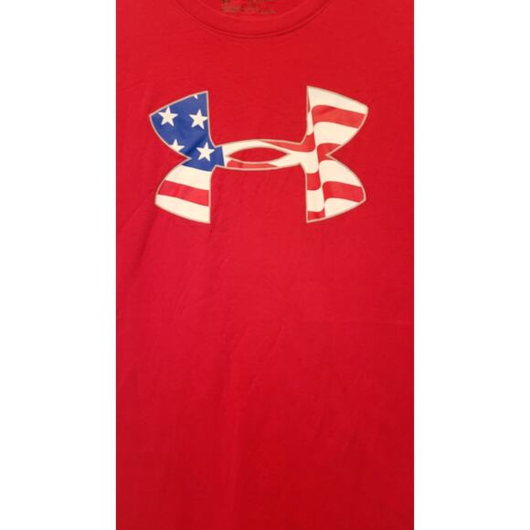 Under Armour Red HeatGear Loose Fit T-Shirt YXL Lightweight Activewear For Youth - Picture 8 of 8